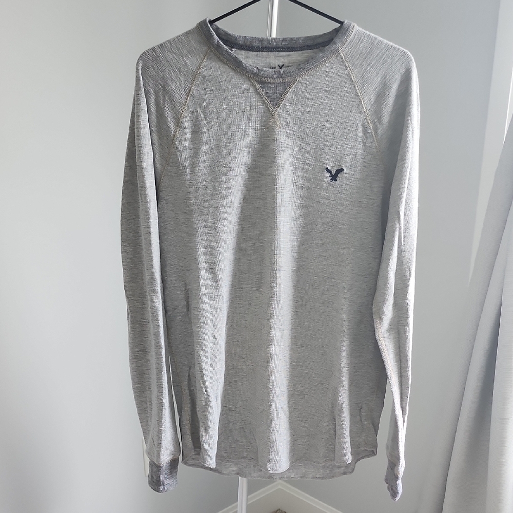 American Eagle Outfitters Grey Long Sleeve Tee Casual Comfort